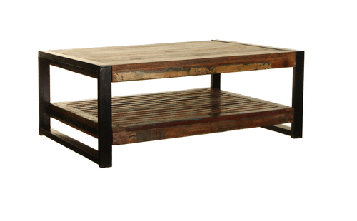 Shoreditch Square Coffee Table With Shelf - The Orchard Home and Gifts
